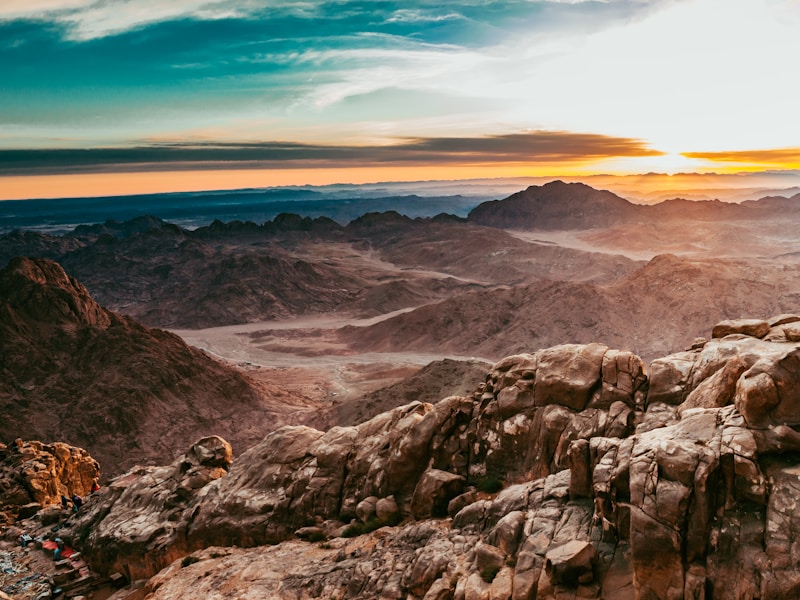 Stone steps and granite ridges on the Sikkit Sayidna Musa route up Mount Sinai